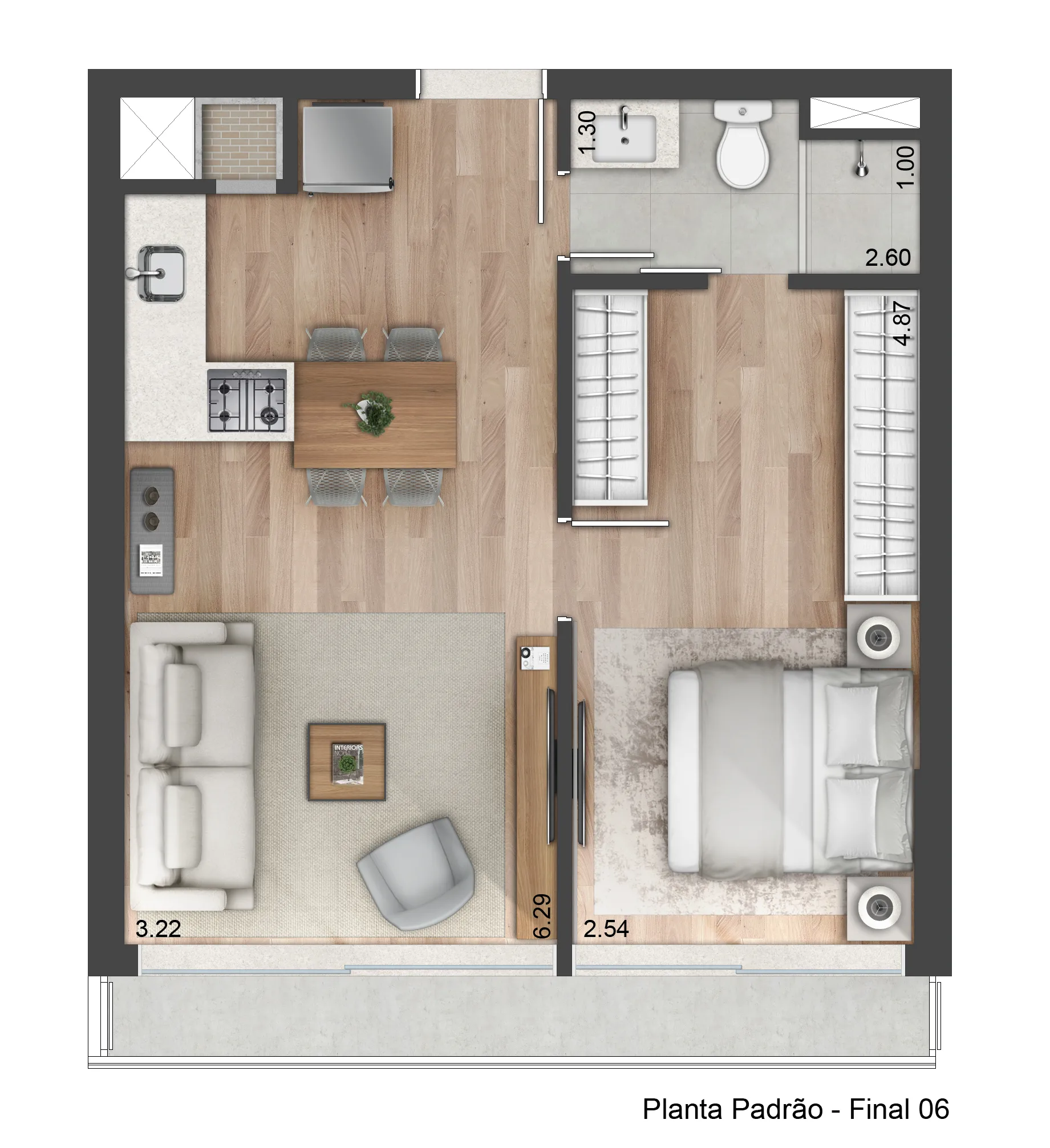 1 dorm. | 45m²