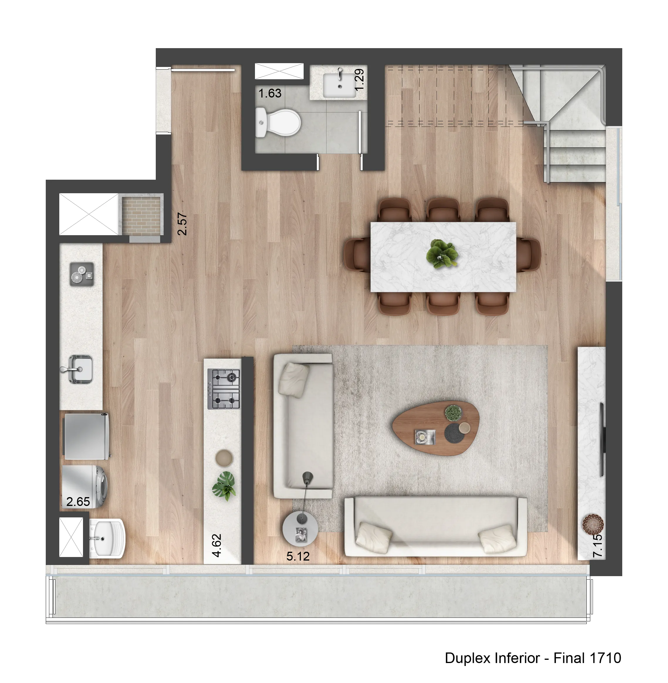 Duplex inferior | 118m²