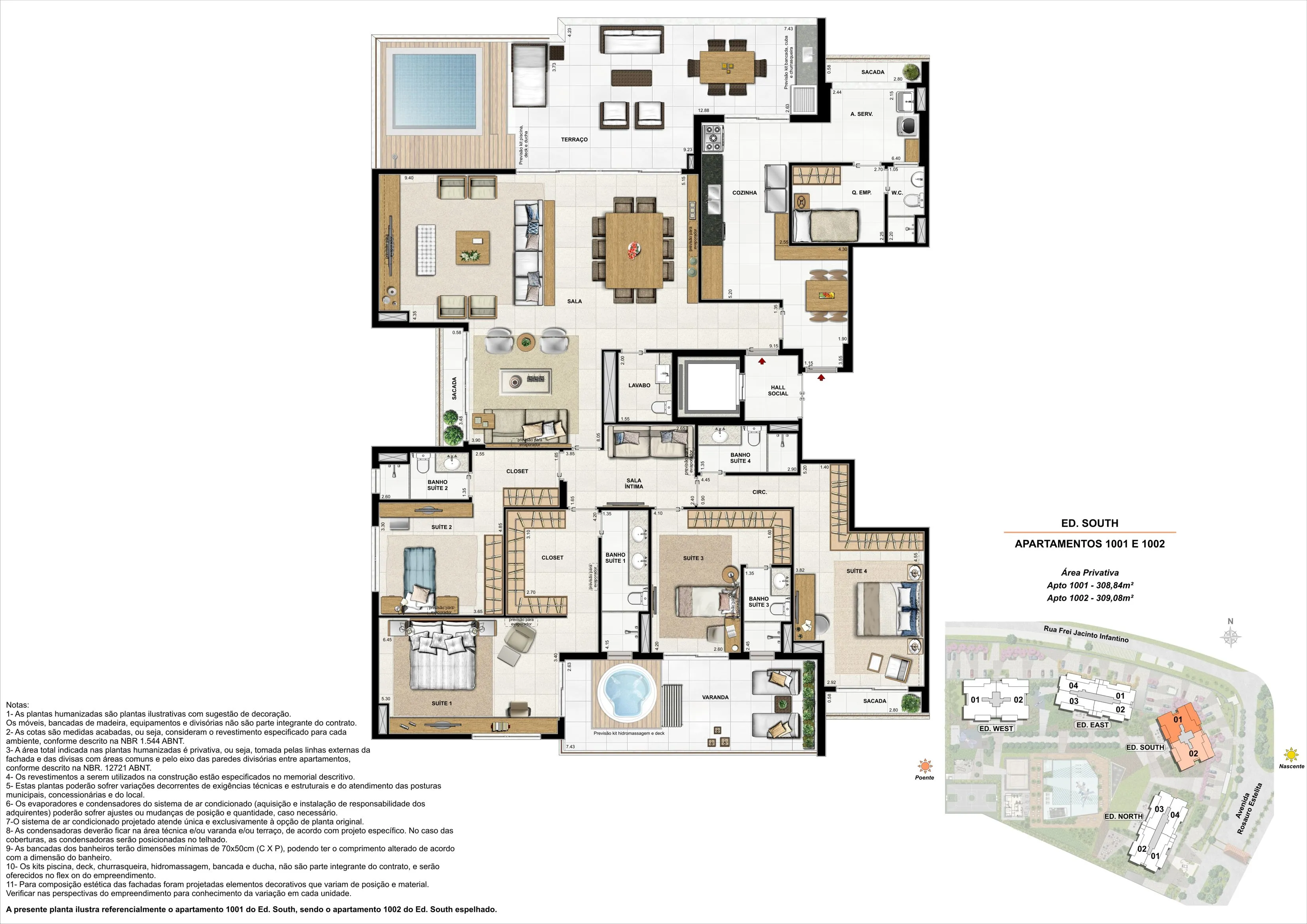 LATITUD - ED. SOUTH - COBERTURA 309m² - COLUNA 01 E 02