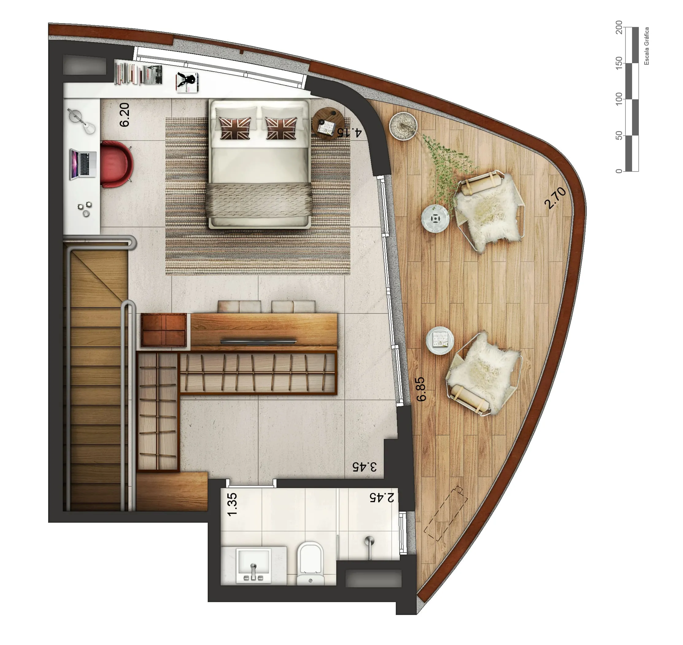 Apartamento Tipo | Duplex superior P2
