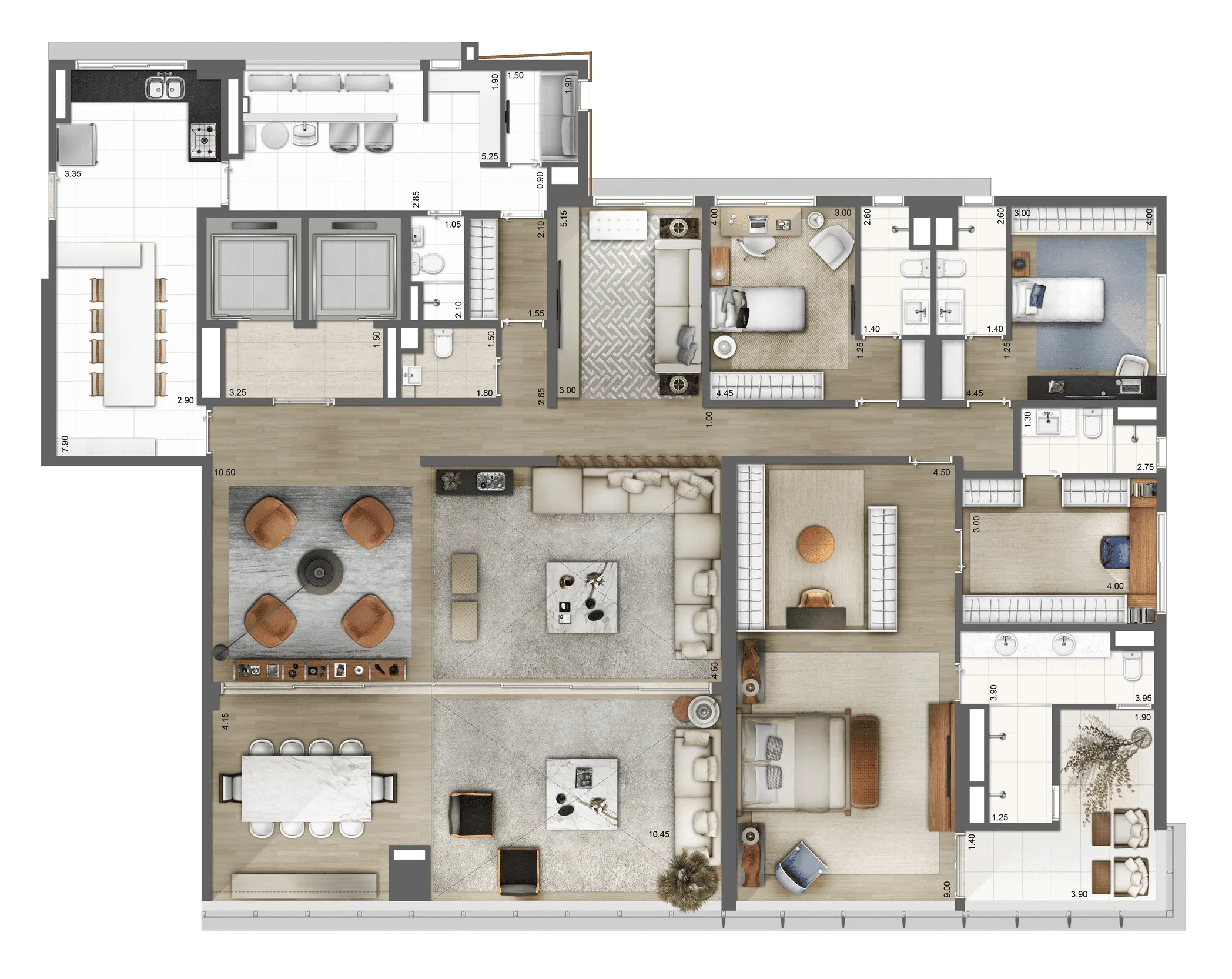 Planta opção 334 m² 