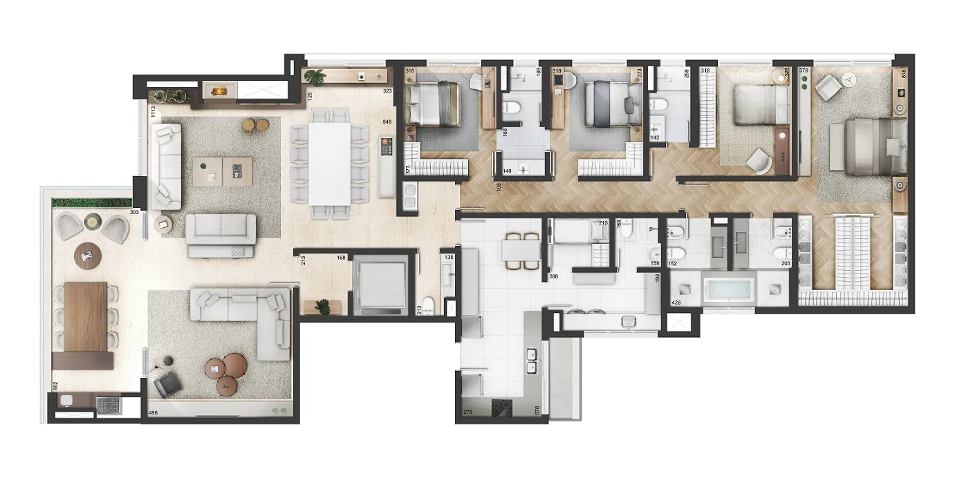 4 Suítes - 291m²