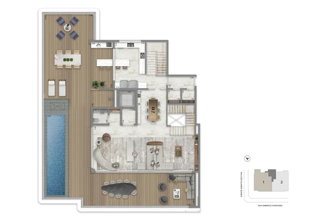 Duplex Superior 645 m²  | 5 Suítes 