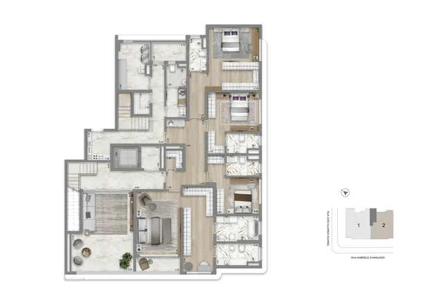 Duplex Inferior 531 m²  | 4 Suítes 